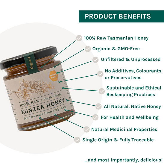 Kunzea Honey - 100% Raw Tasmanian Honey